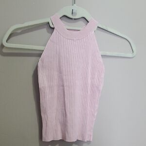 Zara Light Pink Ribbed Tank Top Size 9